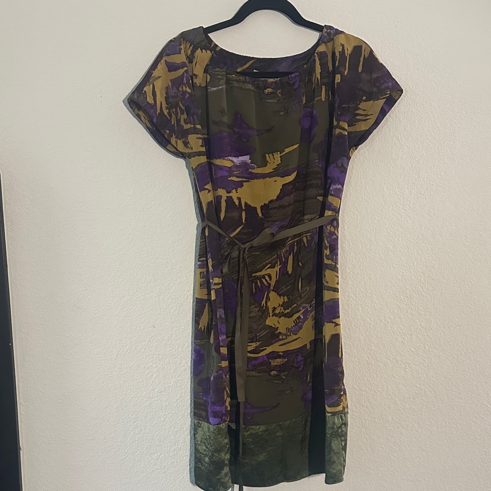 Simply Vera Vera Wang Purple and Green Midi Dress
